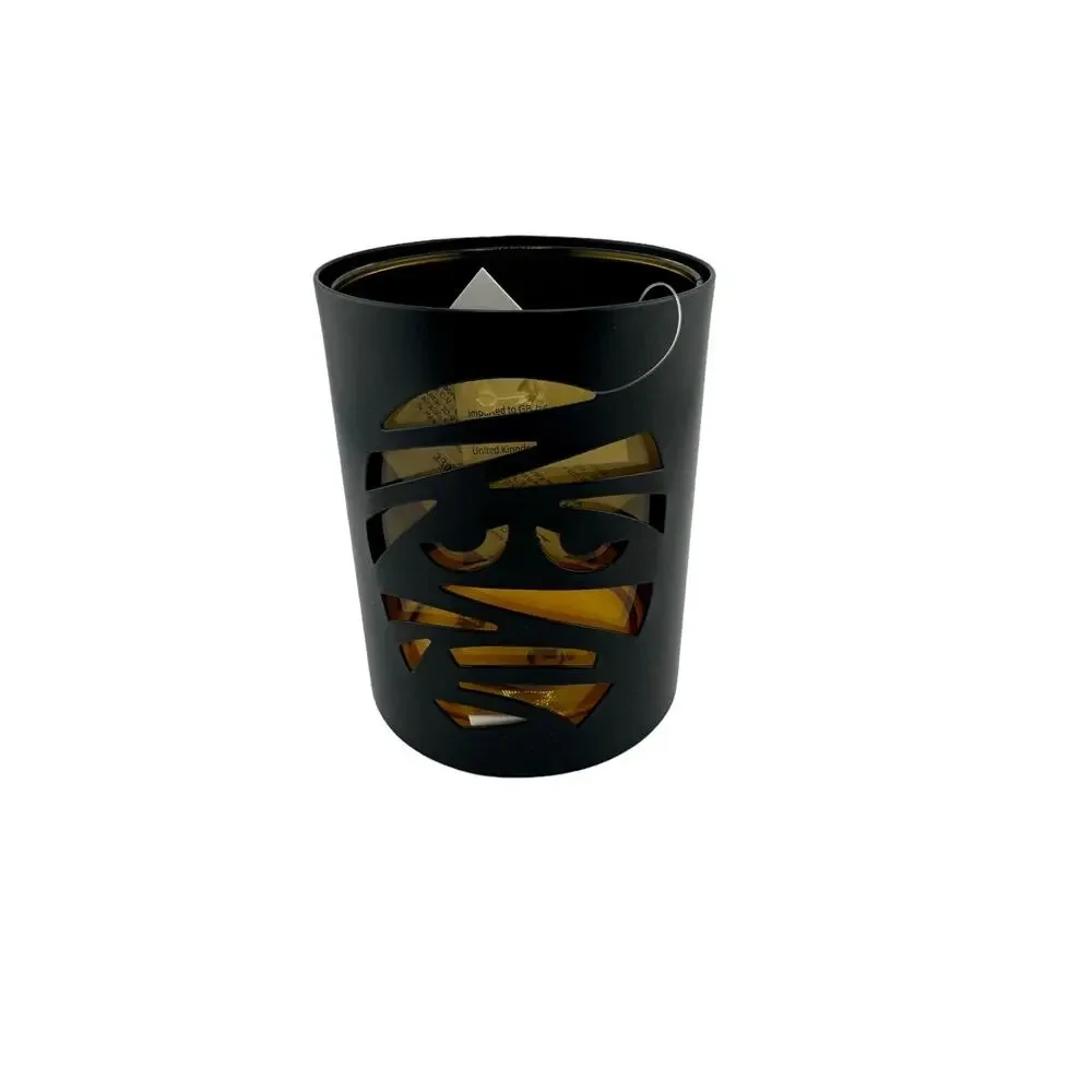 IKEA Kustfyr Halloween Black & Orange Mummy Votive Tea Light Holder NWT